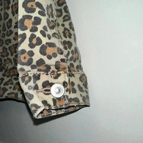 Girls Wonder Nation Jacket 3T Beige Brown Leopard Cheetah Print - Picture 2 of 10